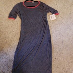Brand new with tags Lularoe Julia, blueish gray